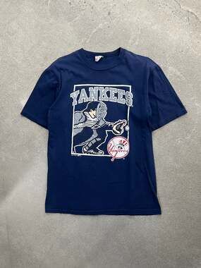 Vintage 1990 New York Yankees MLB Catcher T-Shirt - L